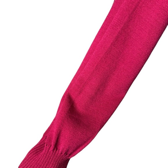 Joie Red V-Neck Sweater with Balloon Sleeves size XL - Picture 7 of 12